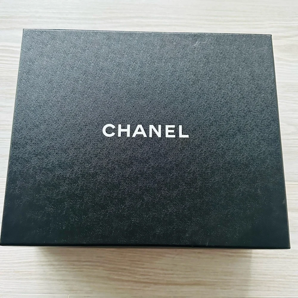 Chanel multicolor blue purple tweed leather CC chain mules sandals NEW WITH BOX - Picture 8 of 11